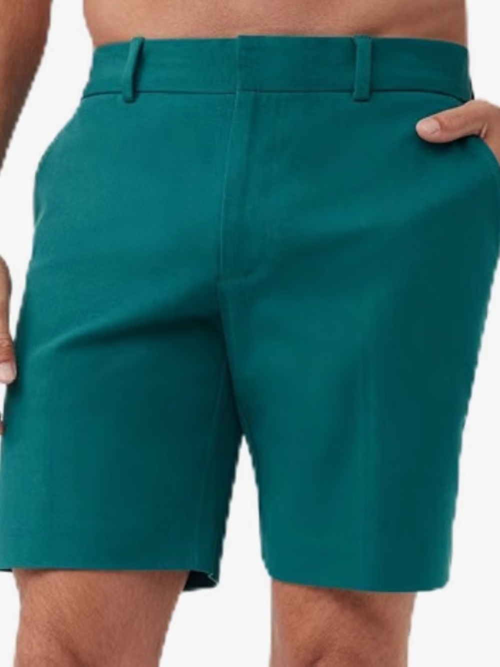 NWT 29 Mr. Turk Cyrus Men’s Teal Green Tailored Stretch Flat Front Shorts